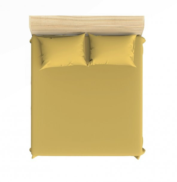 Maki 100 Pamuklu Hardal 160x200+2(50x70) Çift Kişilik Lastikli Çarşaf ve Yastık Kılıfı ürün görseli 1