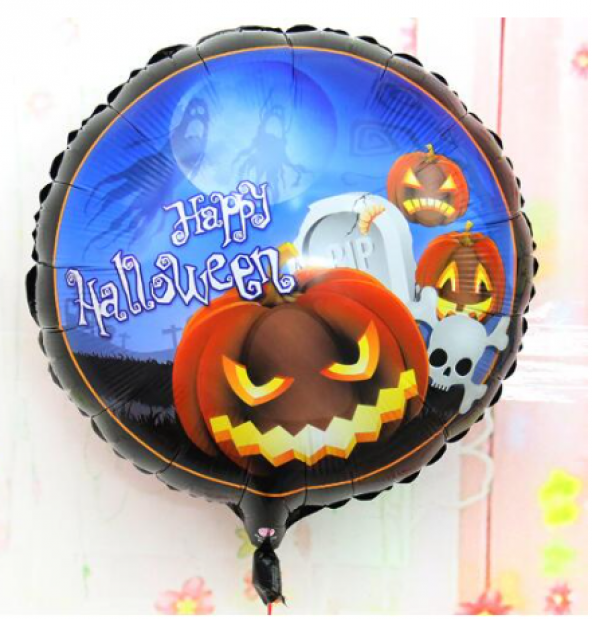 Happy Halloween Balkabağı Folyo Balon 18 inç (3791)