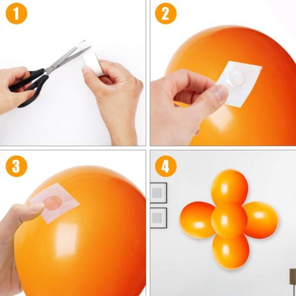 Sticker Damla Model Çift Taraflı Yapışkan Balon Yapıştırıcısı (3791)
