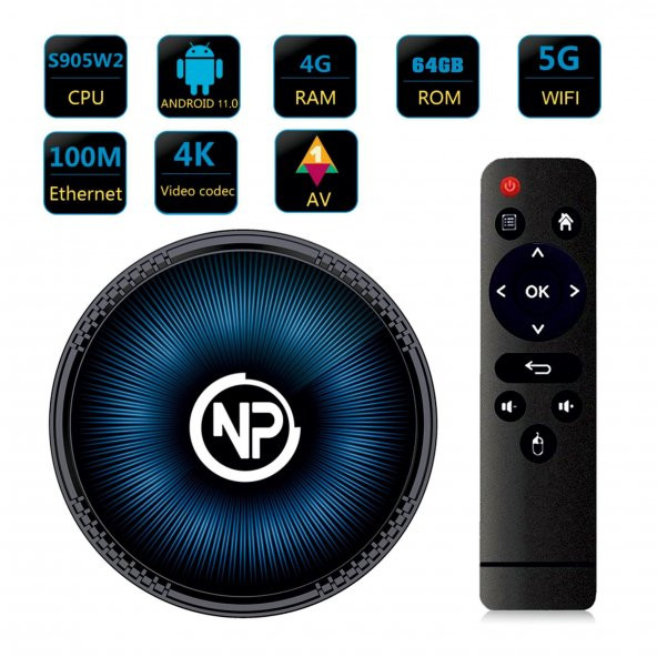 NPO HK1 RBOX W2 4GB Ram 64GB Dahili Hafıza 4K Ultra HD Android TV Box - 7