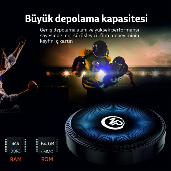 NPO HK1 RBOX W2 4GB Ram 64GB Dahili Hafıza 4K Ultra HD Android TV Box - 9