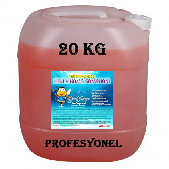 BeeClean 20 Kg Halı Yıkama Şampuanı & Koltuk Yıkama Şampuanı PROFESYONEL TURUNCU EHŞ 30 - 20 - 10