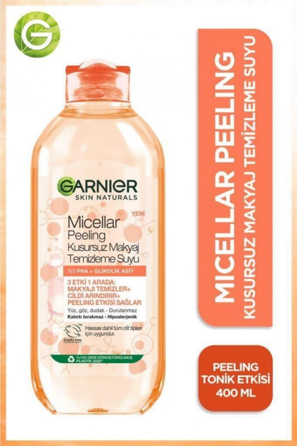 Garnier Micellar Peeling Kusursuz Makyaj Temizleme Suyu 400 Ml