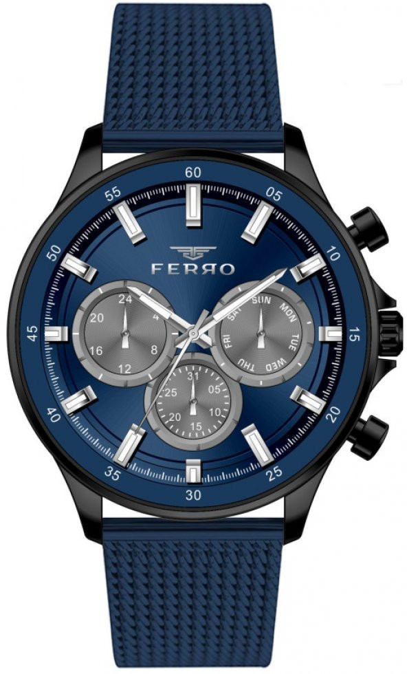 Ferro 45 mm Lacivert Hasır Kordon Erkek Kol Saati FM31298C-ZA FM31298C-ZA