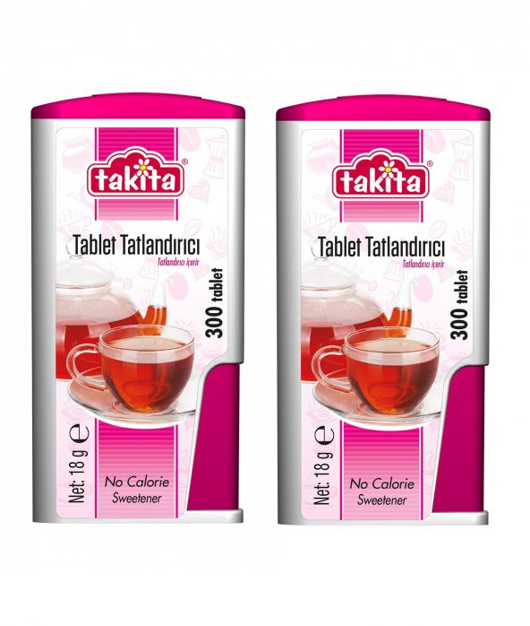 Takita Tablet Tatlandırıcı 18 gr 300 Adet 2 Kutu