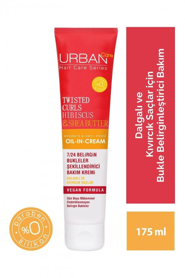 Urban Care Twisted Curls Hibiscus & Shea Butter Durulanmayan Bakım Kremi 175 ml