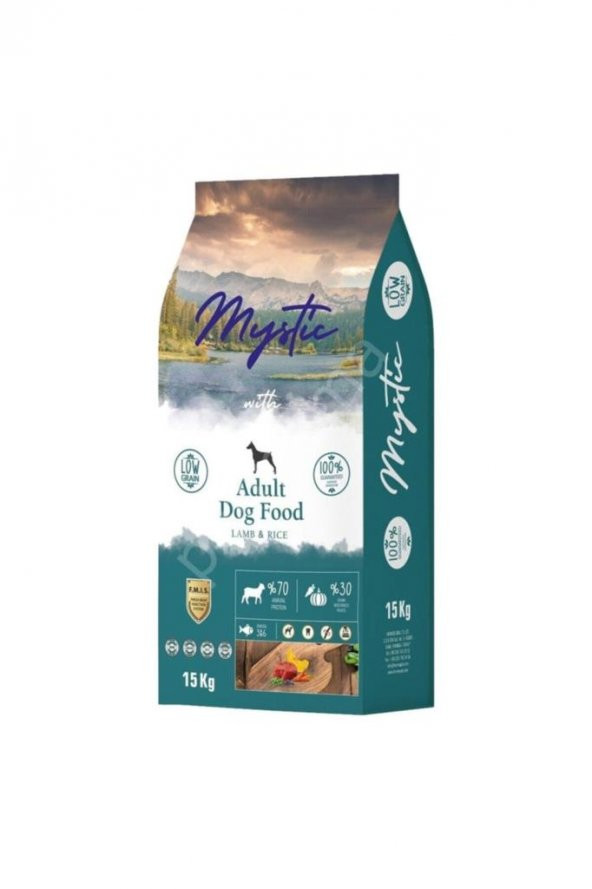 Mystic Az Tahıllı Yetişkin Kuzulu Köpek Maması 15 kg - 3
