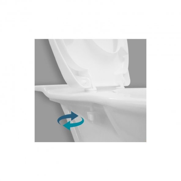 Rona Tisa ThermoPlast (Alttan Monte) Standart Klozet Kapağı Beyaz - 5