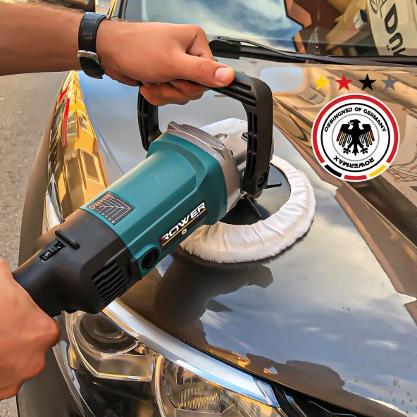 Rowermax RWRX-1200 Alman Dizayn Devir Ayarlı Elektrikli  Polisaj Makinası 1200W Pasta Cila - 4