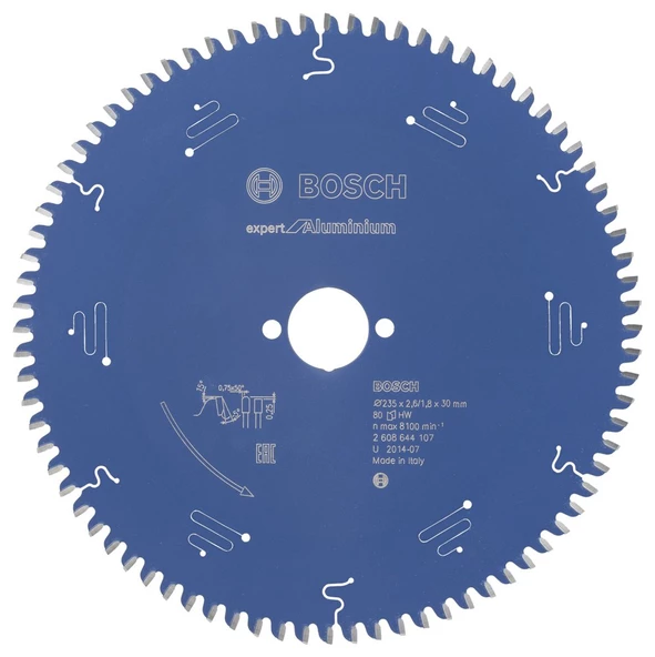 Bosch - Expert Serisi Alüminyum için Daire Testere Bıçağı 235*30 mm 80 Diş