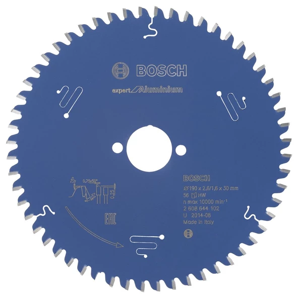 Bosch - Expert Serisi Alüminyum için Daire Testere Bıçağı 190*30 mm 56 Diş
