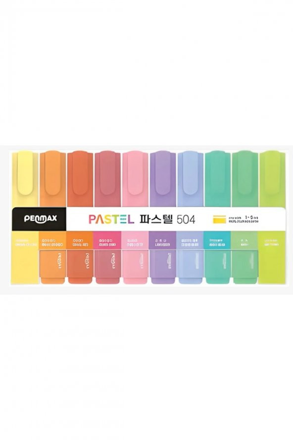 Fosforlu Işaretleme Kalemi Pastel Renkler 10lu Set 8809540188689