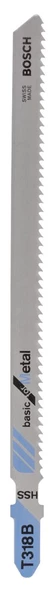 Bosch - Ekonomik Seri Metal İçin T 318 B Dekupaj Testeresi Bıçağı - 5'Li Paket