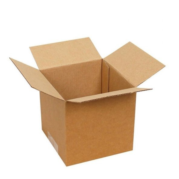 Tek Oluklu Koli, Kupa Bardak Kolisi, Cam Eşya Kolisi 12,5x12,5x12,5 Cm Esmer C Dalga 20 Adet