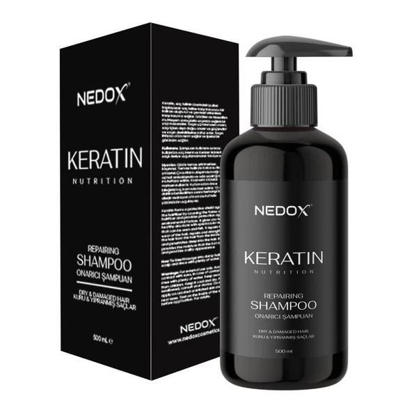 NEDOX Yıpranmış Saçlar Için Keratinli Saç Bakım Şampuanı 500 ml - 4