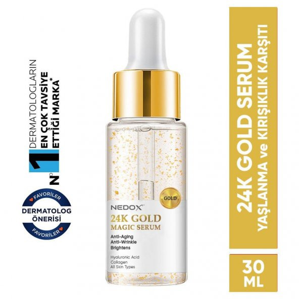 NEDOX Yaşlanma Ve Kırışıklık Karşıtı Anti Aging 24k Gold Serum 30 ml