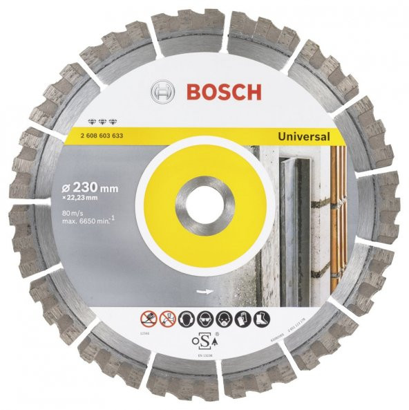 Bosch - Best Serisi Genel Yapı Malzemeleri ve Metal İçin Elmas Kesme Diski 230 mm