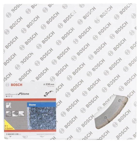 Bosch - Standard Seri Taş İçin, 9+1 Elmas Kesme Diski Set 230mm