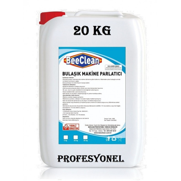 BeeClean 20 Kg Sanayi Tipi Endüstriyel Makine Bulaşık Yıkama Parlatma & Parlatıcı & Parlatıcısı PROFESYONEL
