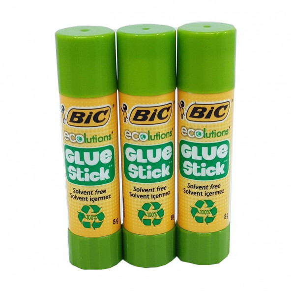 Bic Stick Yapıştırıcı Ecolutions 8 GR 3 Adet 892344