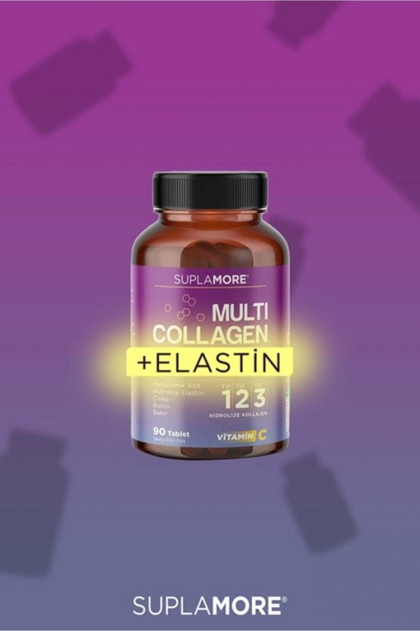Suplamore Multi Collagen & Elastin Tip1 Tip2 Tip3 Hidrolize Kolajen 90 Tablet - 3