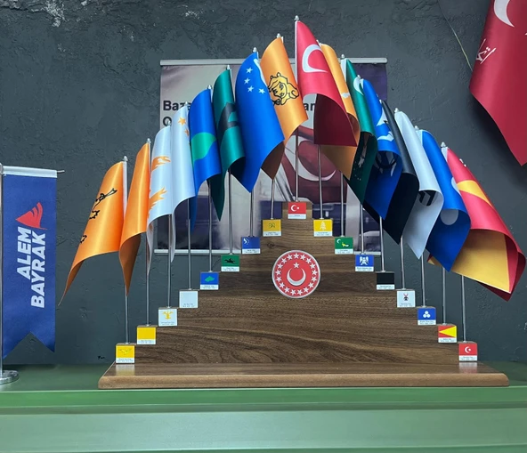 17 Li Türk İmparatarolukları Bayrak Seti - Resim 5