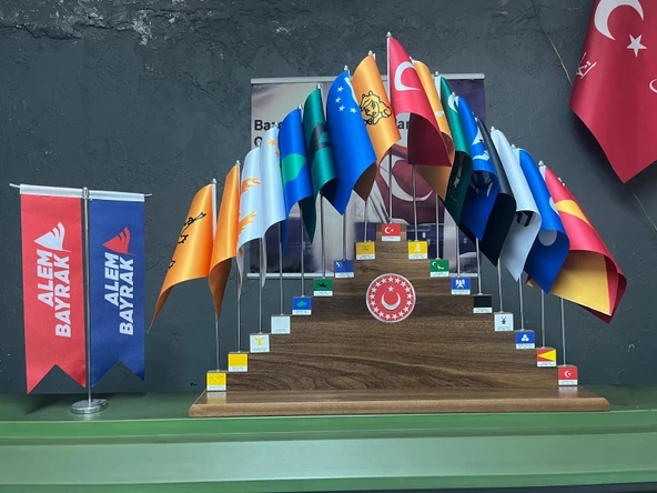17 Li Türk İmparatarolukları Bayrak Seti - Resim 2