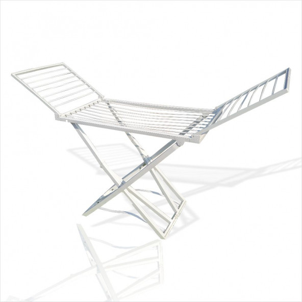 Paslanmaz İz Leke Yapmaz Yer Çizmez  Kanatlı PVC Plastik Çamaşırlık Çamaşır Kurutma Rafı Askısı ürün görseli 1