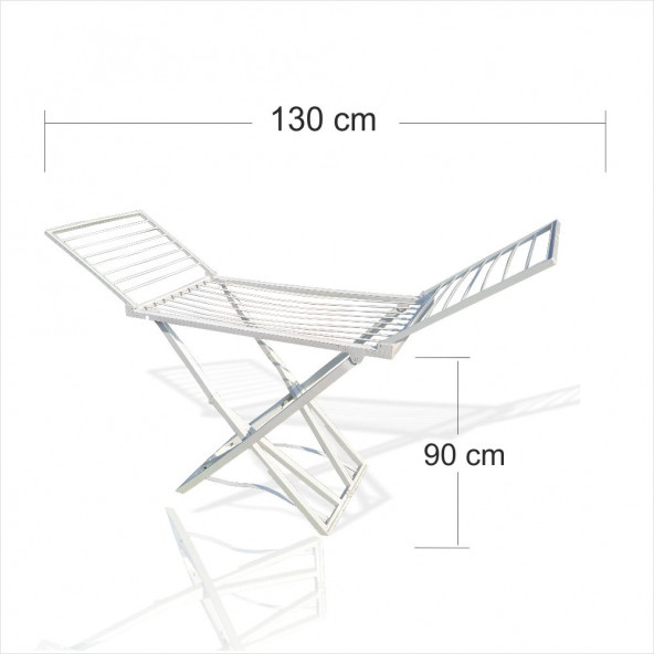 Paslanmaz İz Leke Yapmaz Yer Çizmez  Kanatlı PVC Plastik Çamaşırlık Çamaşır Kurutma Rafı Askısı - Resim 2