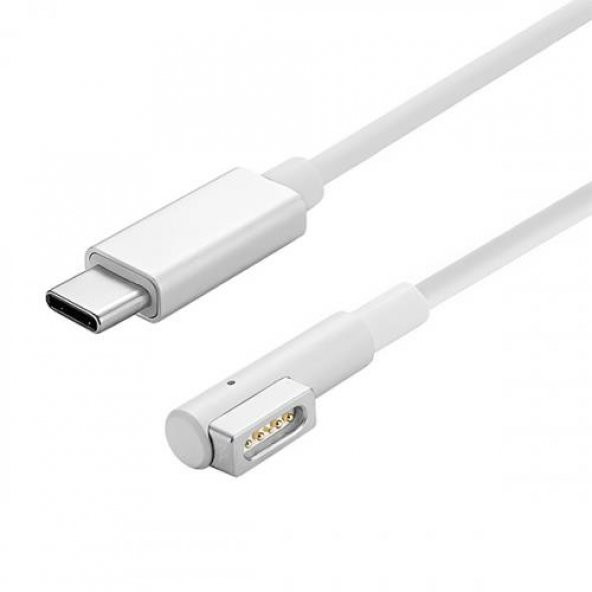 Polham 100W 1.8 Metre Type C to Magsafe 1 (L-Tip) Şarj Kablosu, Apple Macbook Pro, Air Şarj Kablosu