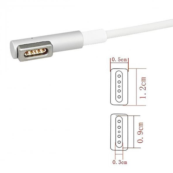 Polham 100W 1.8 Metre Type C to Magsafe 1 (L-Tip) Şarj Kablosu, Apple Macbook Pro, Air Şarj Kablosu - 4