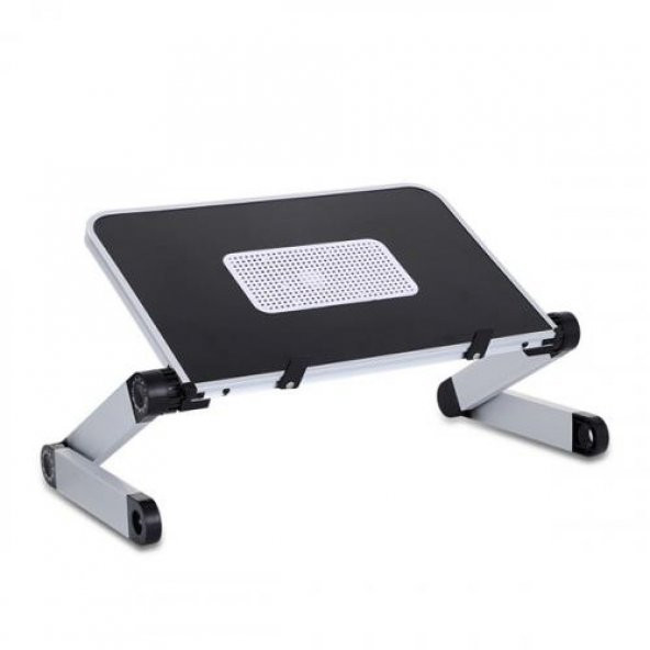 Polham Yükseklik Ayarlı Katlanabilir Soğutucu Fanlı Notebook Standı, 48CM Laptop Standı, Alüminyum