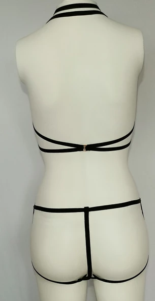 ASM1070 2 li Kadın Siyah Karamis Bralet Takım - 7