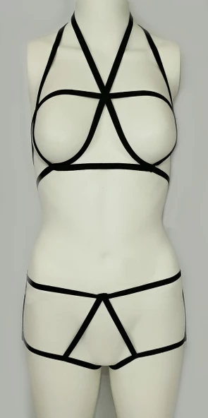 ASM1070 2 li Kadın Siyah Karamis Bralet Takım - 4