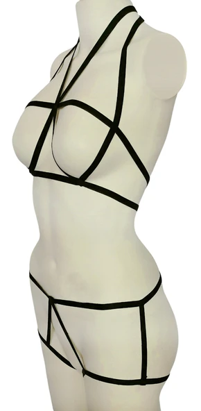 ASM1070 2 li Kadın Siyah Karamis Bralet Takım - 2