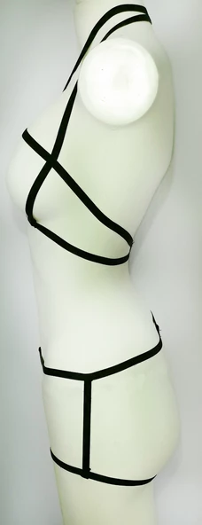 ASM1070 2 li Kadın Siyah Karamis Bralet Takım - 6