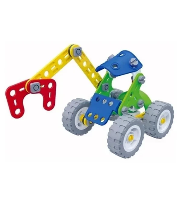 Build Technic Set, 72 Parça Tak-Sök Makaslı Vinç Block Yapı Seti - 2