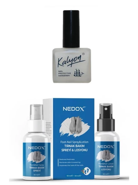 Kalyon Tırnak Sertleştirici + Nedox Tırnak Bakım Spreyi Ve Losyonu 50ml+50ml