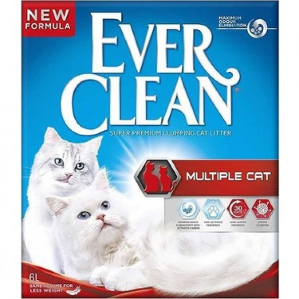 Ever Clean Multiple Cat Ince Topaklaşan Bentonit Kedi Kumu 10 L - 1
