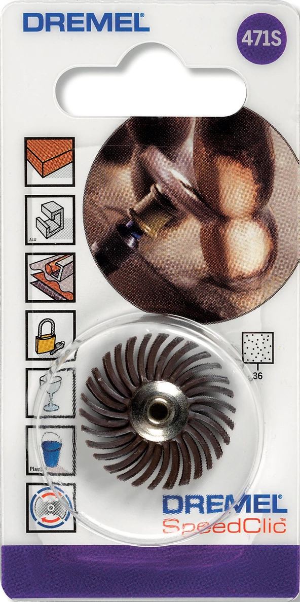 DREMEL® EZ SpeedClic: Detay Aşındırıcı Fırça 36 kumlu (471S) - 2