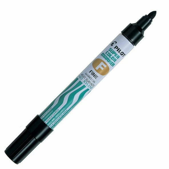 Pilot Permanent Marker Yuvarlak Siyah Permanent Markör Yuvarlak Uç (12 Li Paket)