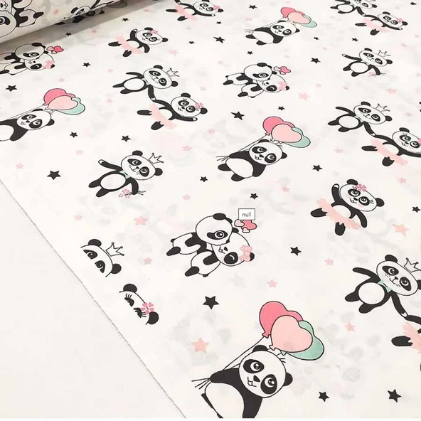 Poplin Kumaş Panda P13