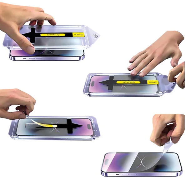 BİNANO DEFENDER PRIVACY IPHONE 13 PRO MAX/14 PLUS EASY APP EKRAN KORUYUCU - Resim 5