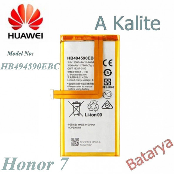 Huawei Honor 7 Batarya HB494590EBC Uyumlu Yedek  Batarya - 1