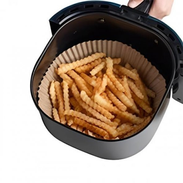 Coofbe 50 Adet Yanmaz Yapışmaz Airfryer Pişirme Kağıdı Phılıps Xıaomı Tefal Karaca Pişirme Kağıdı - 5