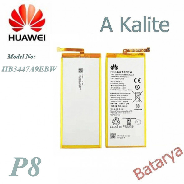 Huawei P8 Batarya Hb3447A9Ebw  Uyumlu Yedek  Batarya