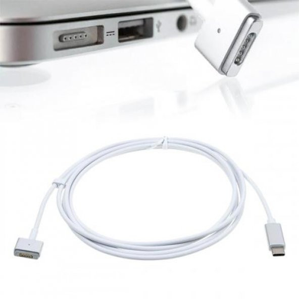 Coofbe Super Şarj 60W 1.8Mt Magsafe 2 Macbook Pro Şarj Kablosu Macbook Air Şarj Kablosu Type C Şarj - 5