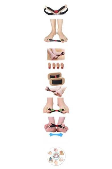 Ayak Baş Parmak Kemik Düzeltici Bunyon Hallux Vagus Egzersiz Lastik Bunyon 1 Adet - 5