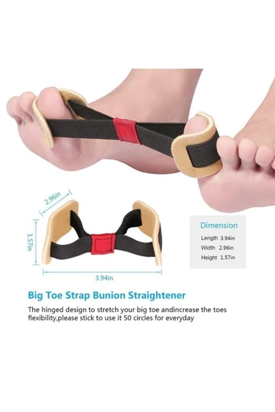 Ayak Baş Parmak Kemik Düzeltici Bunyon Hallux Vagus Egzersiz Lastik Bunyon 1 Adet - 3