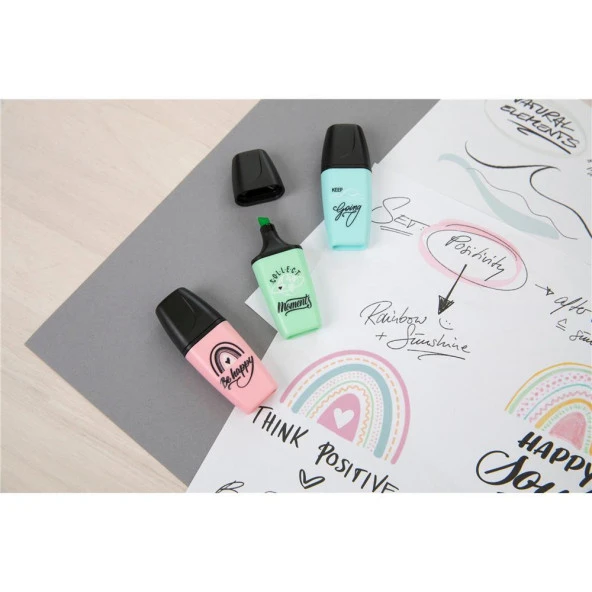 Stabilo Boss Mini Pastellove Sarı 2-5 MM Mini Fosforlu Kalem (10 Lu Paket) - 3